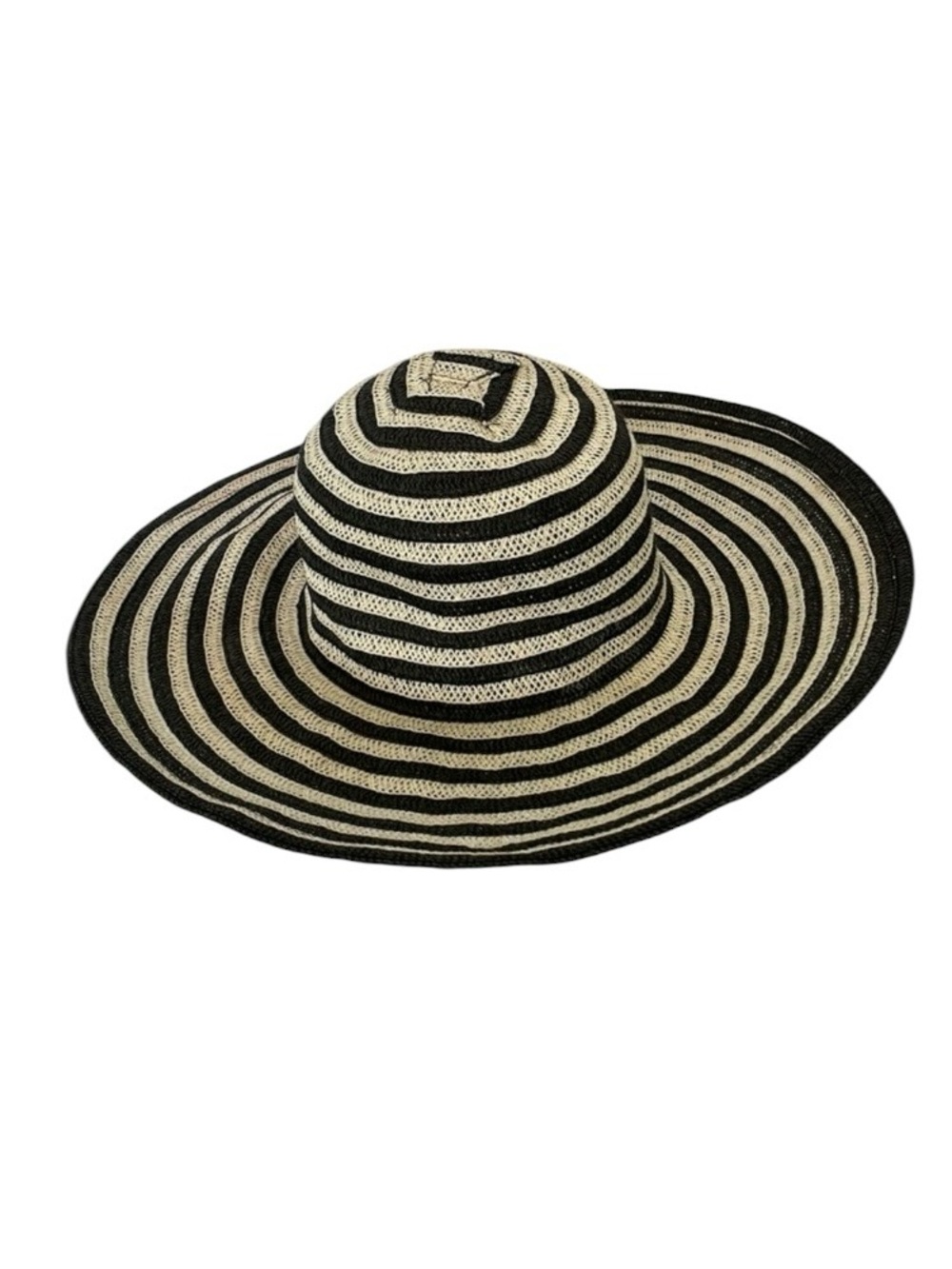 Women’s Midwest Black & White Striped Sun Hat